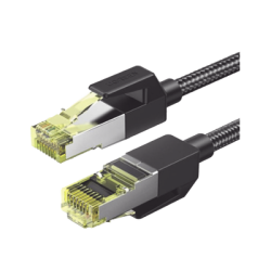 Cable Ethernet Cat7 CLASSâ… F/FTP Redondo con Malla de Nylon 5 Metros