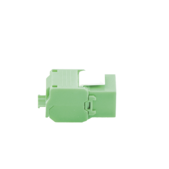 Módulo Jack Keystone Cat5e (toolless), con terminación en ángulo 180 º Color Verde, Compatible con Faceplate y Patchpanel Linkedpro