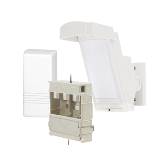 Detector de Movimiento PIR Antimascara / 100% Exterior /  Inalámbrico / Hasta 12 metros a 85°; de cobertura/ Instalación a 3 metros / Incluye transmisor 5816 para paneles Honeywell