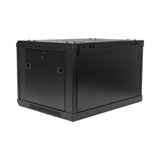 Gabinetes PRECISION, Con Puerta Perforada, de 19in, 6UR, 450mm de Profundidad, Color Negro
