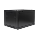 Gabinetes PRECISION, Con Puerta Perforada, de 19in, 6UR, 450mm de Profundidad, Color Negro