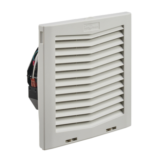 Ventilador Con Filtro de Montaje Lateral HF10, Con Flujo de Aire de 159 CFM, 115 Vca, Color Gris Claro 