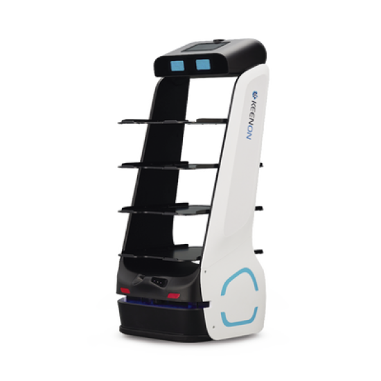Robot para servicio de mesero o repartidor T5LB  ubicado por etiquetas en techo