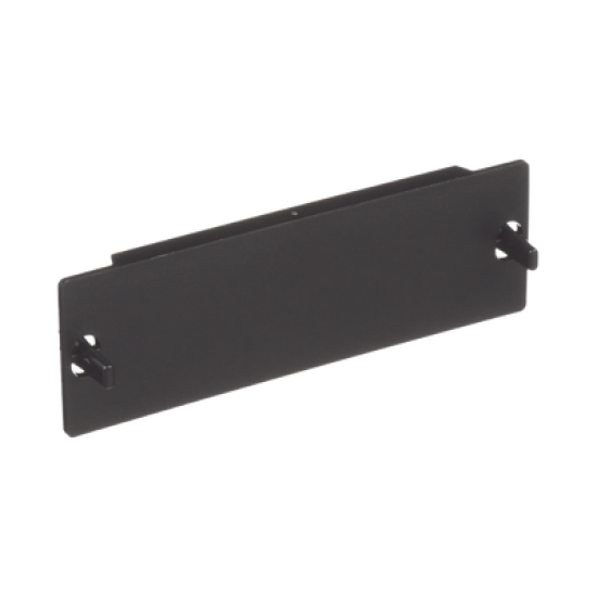 Placa Ciega FAP, Para Reservar Espacio de Uso Futuro en Paneles de Fibra Óptica, Color Negro
