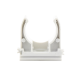 Soporte de presión (Abrazadera), PVC Auto-extinguible, abierto para tubería de 25 mm
