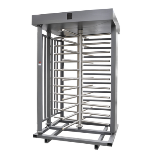 Torniquete Sencillo / Cuerpo Completo / Interior/Exterior / 100% Acero con Pintura Gris / EJE CENTRAL de Acero Inoxidable /Acabado de Lujo / Alto Tráfico