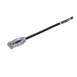 Cable de Parcheo TX6, UTP Cat6, Diámetro Reducido (28AWG), Color Negro, 0.5 m