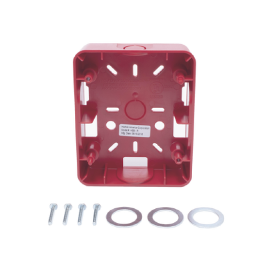Caja Trasera Roja De Montaje Para Sirena/Estrobo Serie HE (0500-06360) De Hochiki 
