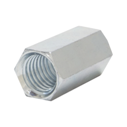 Cople hexagonal roscado cuerda maquina galvanizado de 6.5 mm (1/4
