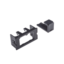 Adaptador de 2 Módulos Mini-Com, Para Marcos Interlink, Color Negro, 1 Pieza 