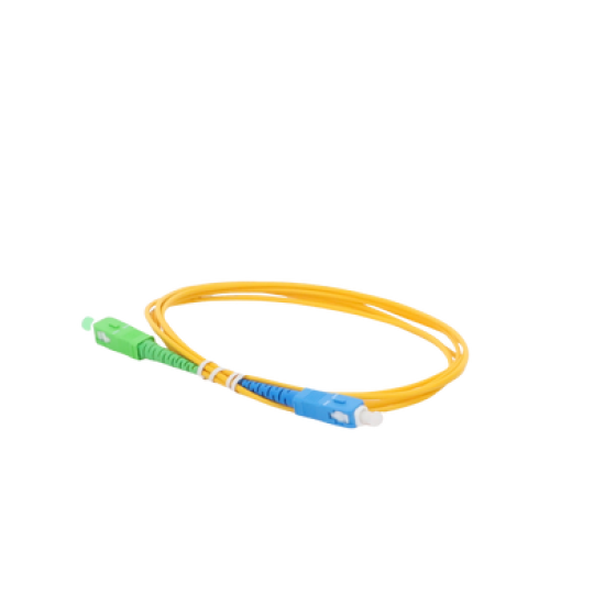 Jumper de Fibra Óptica Monomodo SC/APC-SC/UPC Simplex de 2 metros, 2mm