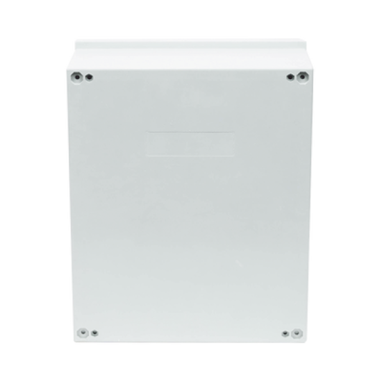 Gabinete de Poliéster IP65 Uso en Intemperie (400 x 500 x 200 mm) con Placa Trasera Interior de Plástico (Incluye Chapa y Llave).