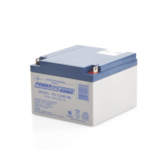 Batería 12V, 26AH, Para Respaldo, Tecnologías AGM/VRLA, 5 Años Vida Útil, Terminales NB, Reconocida UL  