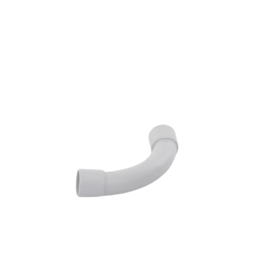 Curva de radio estrecho para tubería rígida, recomendado para cables de datos, PVC Auto-extinguible, de 16 mm 