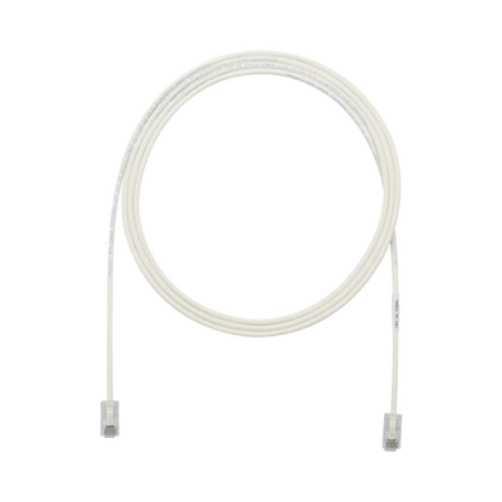 Cable de Parcheo UTP Cat6A, CM/LSZH, Diámetro Reducido (28AWG), Color Blanco Mate, 3ft