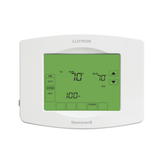 Termostato Touchpro inalambrico, para el control de clima, se integra a soluciones LUTRON RadioRa2/RA2 Select.