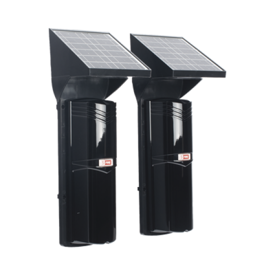 Detector fotoelectrico con CELDA SOLAR; DE 3 RAYOS; alcance exterior 100 m / 4 frecuencias 