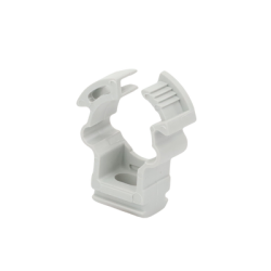 Soporte de collar (Abrazadera), PVC Auto-extinguible, cerrado para tubería de 16 mm