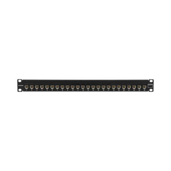 Patch Panel UltraMAX. UTP, Precargado con Jacks Cat6, 24 Puertos, Plano, 1U