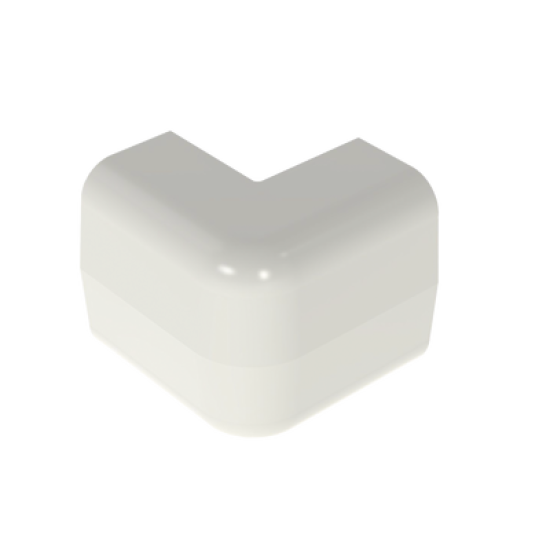 Esquinero exterior, para uso con canaleta LD5, material ABS, Color Blanco Mate