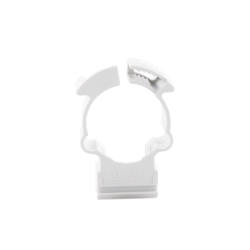 Soporte de collar (Abrazadera), PVC Auto-extinguible, cerrado para tubería de 20 mm