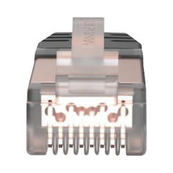 Plug RJ45 Cat6 Blindado, Para Cable Calibre 24-26 AWG, Chapado en Oro de 50 micras, Paquete de 100 piezas