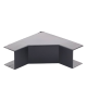 Esquinero Interior Color Negro de PVC Auto Axtinguible, Para Canaleta TMK-1720-N-CC (5220-02003)