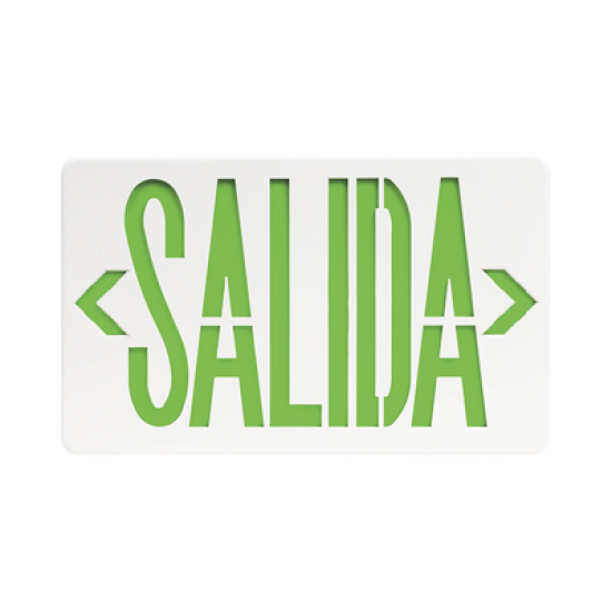 Letrero LED DUAL de SALIDA Universal con alto brillo/uso en pared, lateral o techo/Batería de Respaldo Incluida.