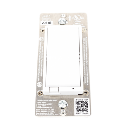 (ZWAVE) Dimmer, señal inalámbrica Z-WAVE, compatible con HUB HC7, C8, panel de alarma L5210, L7000, Total Connect. y Alarm.Com
