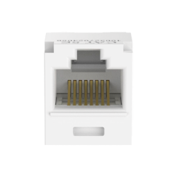 Conector Jack RJ45 Estilo TG, Mini-Com, Categoría 5e, de 8 posiciones y 8 cables, Color Blanco