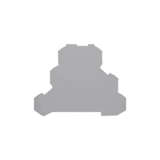 Placa final e intermedia; espesor 0,8 mm; gris