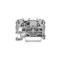 Borna de paso para 2 conductores; 2,5 mm²; Apropiado para aplicaciones Ex e II; Marcaje lateral y central; para carril DIN 35 x 15 y 35 x 7,5; Push-in CAGE CLAMP®; 2,50 mm²; gris