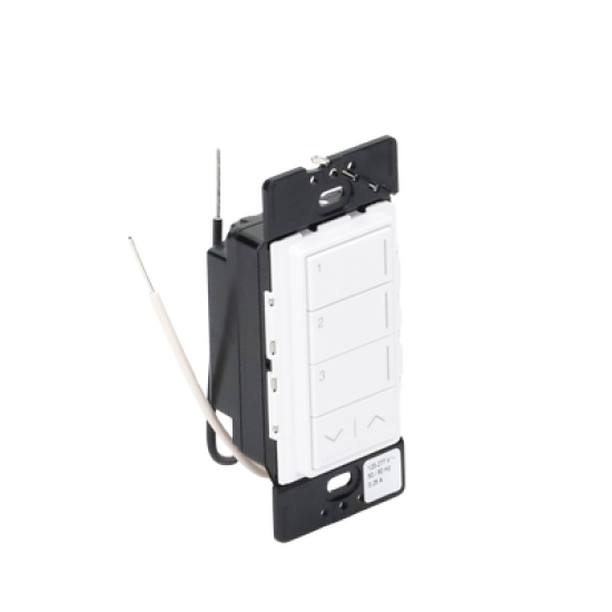 (RadioRa3) Botonera Sunnata Blanco 3 escenas y 2 botones subir/bajar para Radio RA3, programe escenas diferentes en cada botón.