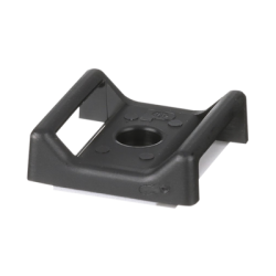 Sujetador Para Cable, con Adhesivo, 28.5 x 28.5 mm (1.12 in x 1.12 in), Color Negro, Paquete de 100pz