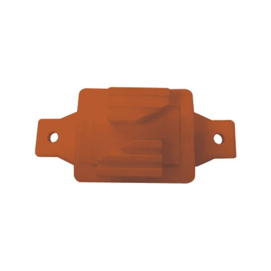 Aislador de Paso color Naranja reforzado para cercos eléctricos, resistente al clima extremoso
