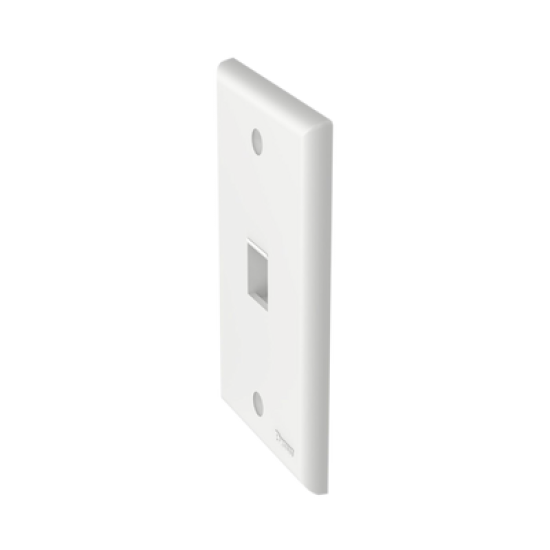 Placa de Pared Vertical, Salida Para 1 Puerto Keystone, Color Blanco