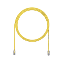 Cable de Parcheo UTP Cat6A, CM/LSZH, Diámetro Reducido (28AWG), Color Amarillo, 3ft