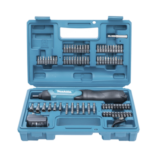 Atornillador Reversible (Broquero 1/4) de 220 RPM con Cargador USB (Incluye 81 Puntas).