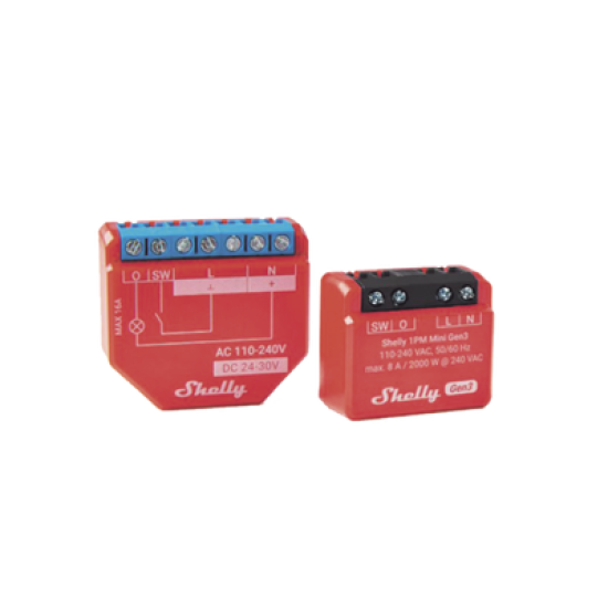 Mini Interruptor inteligente con Wi-Fi, medición de consumo, 1 canal 8A, compatible con asistentes de voz Alexa y GoogleHome