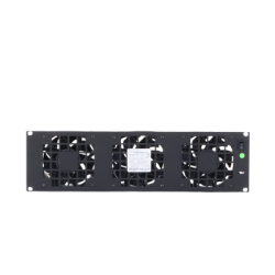 Kit de 3 Ventilador 110 Vca (12 x 12 cm) con Clavija 5-15P. Para instalación en Postes Rack