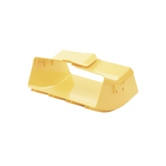 Bajada Vertical Interior de 45º con Tapa, Para uso con Canaletas 12X4 FiberRunner™, Color Amarillo