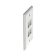 Placa de Pared Vertical, Salida Para 4 Puertos Keystone, Color Blanco 