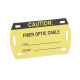 Kit de 5 Etiquetas Autolaminadas para Fibra Óptica, Para Uso Interior/Exterior, Dimensiones de 90.42 x 52.32 mm, Color Negro con Amarillo