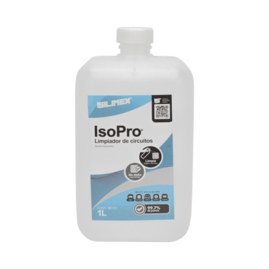 Alcohol Isopropilico para limpieza de equipos de vídeo, fibra óptica, cómputo, y equipo telefónico 1000 mL