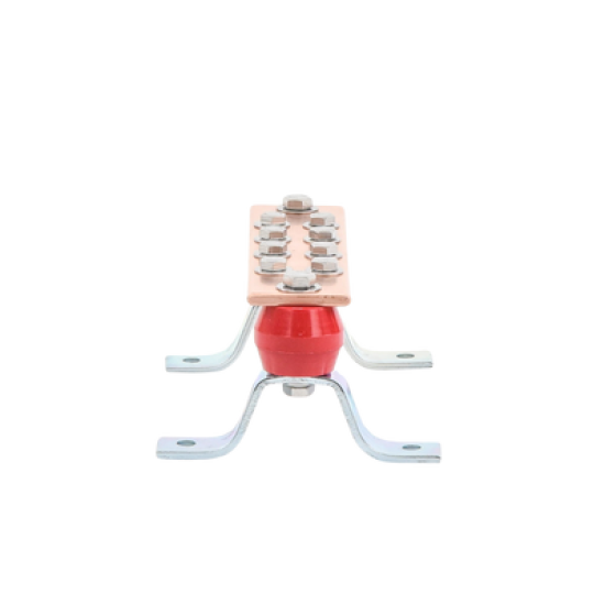 Barra para Unión de Cobre con Capacidad de 1000A, medidas  7-7/8 x 2 x 1/4 in., con Aisladores (Sin Gabinete) 