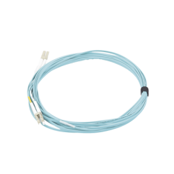 Jumper de Fibra Óptica Multimodo 50/125 XGLO OM3, LC-LC Duplex, OFNR, Color Aqua, 7 Metros