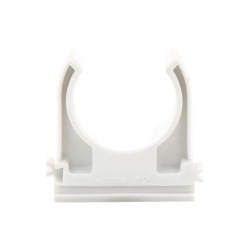 Soporte de presión (Abrazadera), PVC Auto-extinguible, abierto para tubería de 25 mm