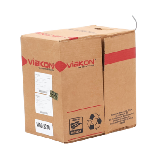 Bobina de 305 Metros / Cable de Cobre / 4 X 18 AWG / Tipo Alarmas UL / Para Interior / Color Gris / Para Aplicaciones de Alarmas de Intrusión / Interfonos / TV Porteros / y Multi-Propósito / Hecho en México