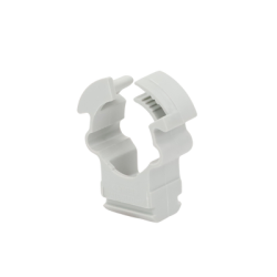 Soporte de collar (Abrazadera), PVC Auto-extinguible, cerrado para tubería de 16 mm