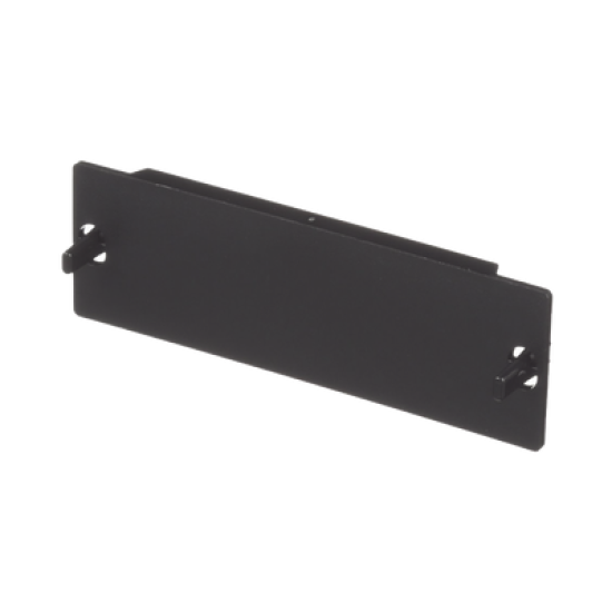 Placa Ciega FAP, Para Reservar Espacio de Uso Futuro en Paneles de Fibra Óptica, Color Negro